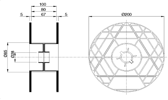 Plano carrete alambre plastificado de 1 alambre